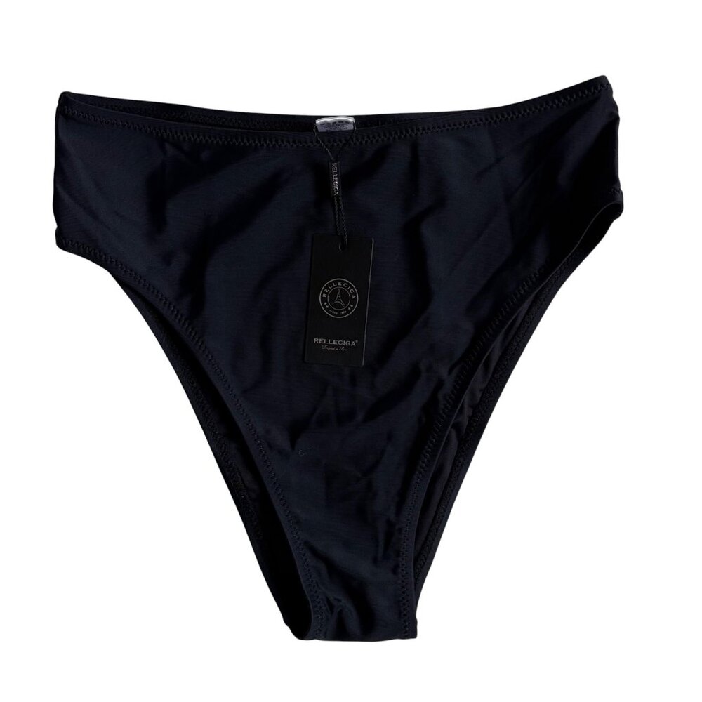 NWT Relleciga Classic Bikini Bottom (Black) - Size Small